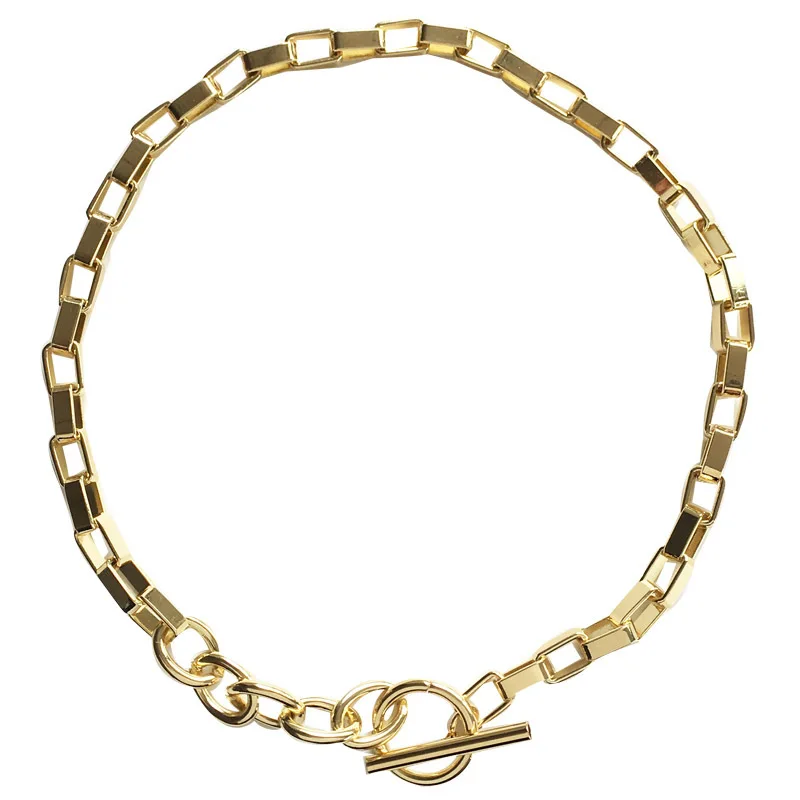 Ожерелье с металлической пряжкой модное Ювелирное Украшение колье длиной до