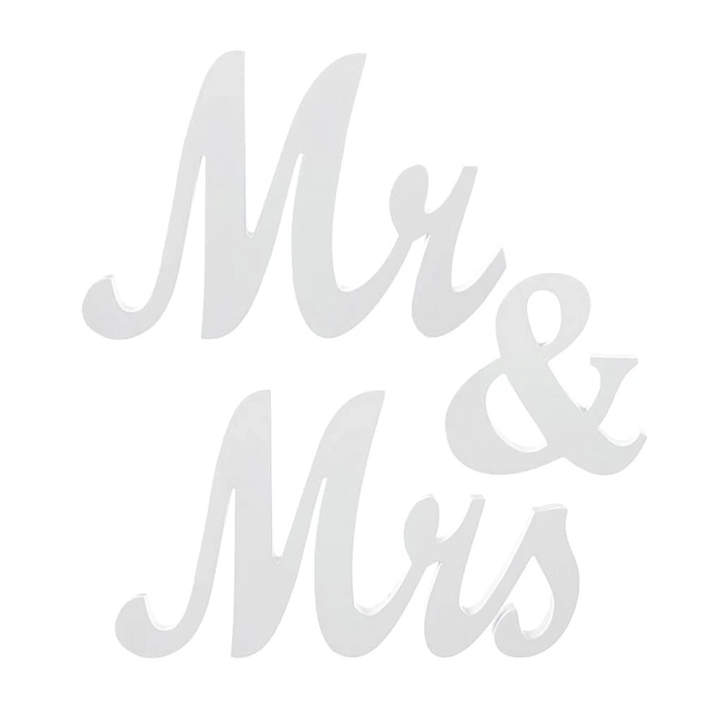Новый большой mr. And Mrs Signs Милая Свадебная вечеринка стол украшение для ужина