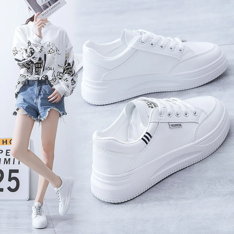 

Fashion white shoes for the fall of 2022 new thick-soled casual shoes sports all-match sneakers