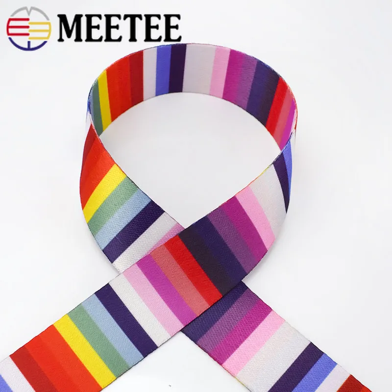 6m 36mm Polyester 1.1mm Thick Printed Stripe Webbings Tapes Bag Strap Belt Ribbons for DIY Bias Binding Sewing Accessories | Дом и сад
