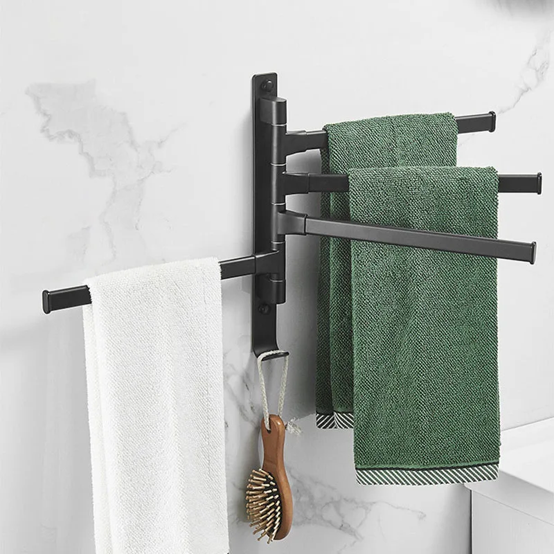 Держатель для полотенец в ванную комнату настенный вращающийся держатель