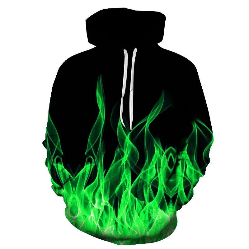 

2021 fashion 3D printing Samadhi real fire flame pattern Men's casual hoodie Suitable for men and women couples Factory direct s