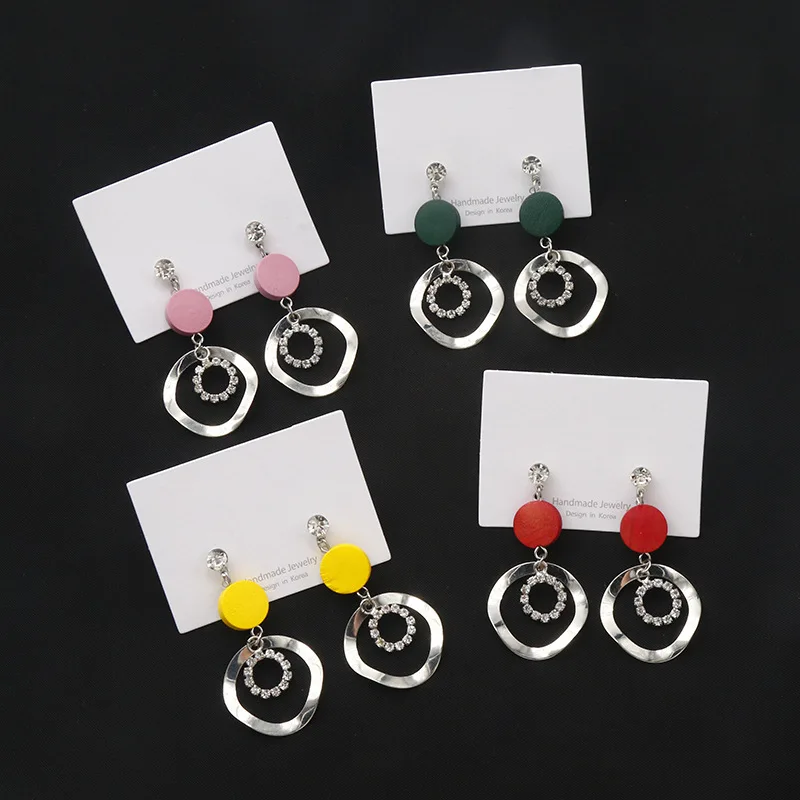 Современные модные ювелирные изделия корейские простые геометрические