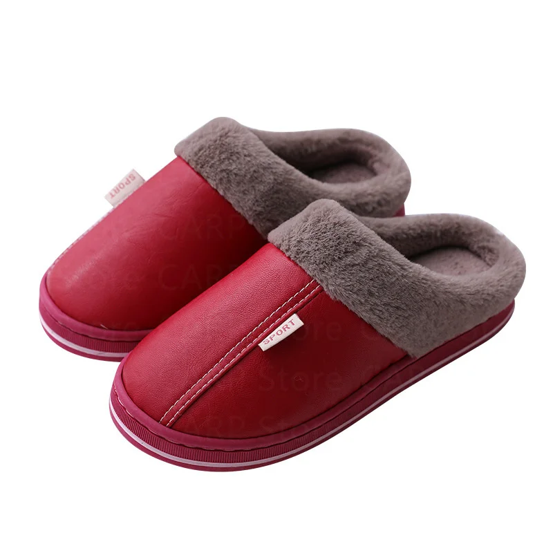

Slippers For Home Women Winter Bedroom Mules Keep Warm Flat Slides Soft Comfort Shoes Sewing Interior Furry Slides Plush PU 2021