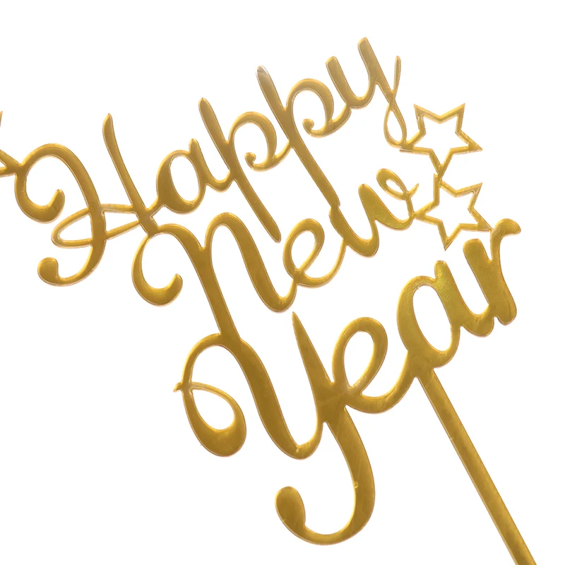 

Happy New Year Acrylic Cake Topper For New Year Party Cake Decorations Christmas Xmas Celebrations