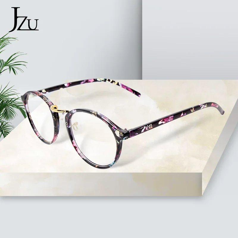 JZU модные прозрачные круглые очки с прозрачной оправой винтажные женские для