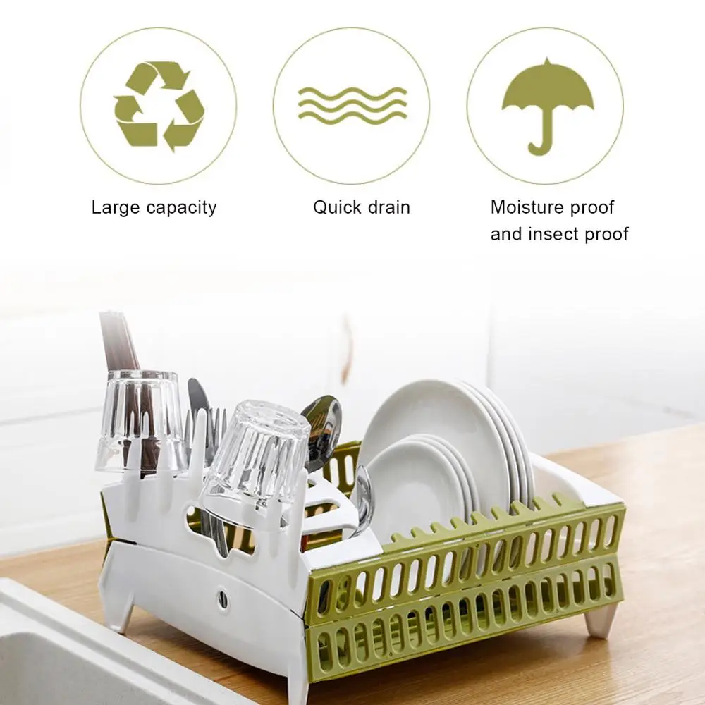 Полка столовая посуда органайзер для хранения на кухне складное блюдо держатель