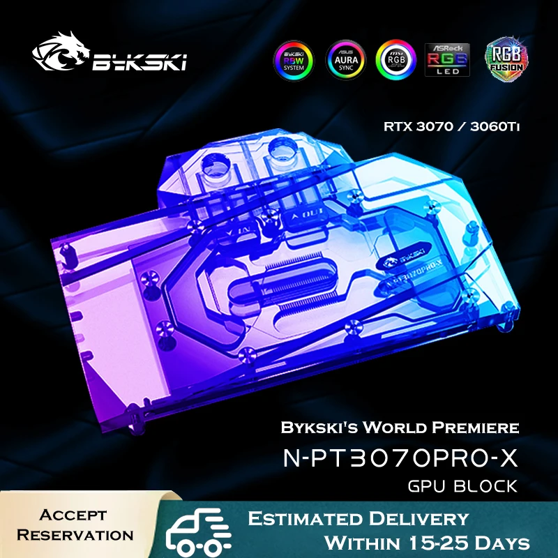 3060Ti Gaming Pro OC графическая карта, VGA кулер N-PT3070PRO-X Bykski, полный охват GPU Блок водяного охлаждения для Palit RTX 3070