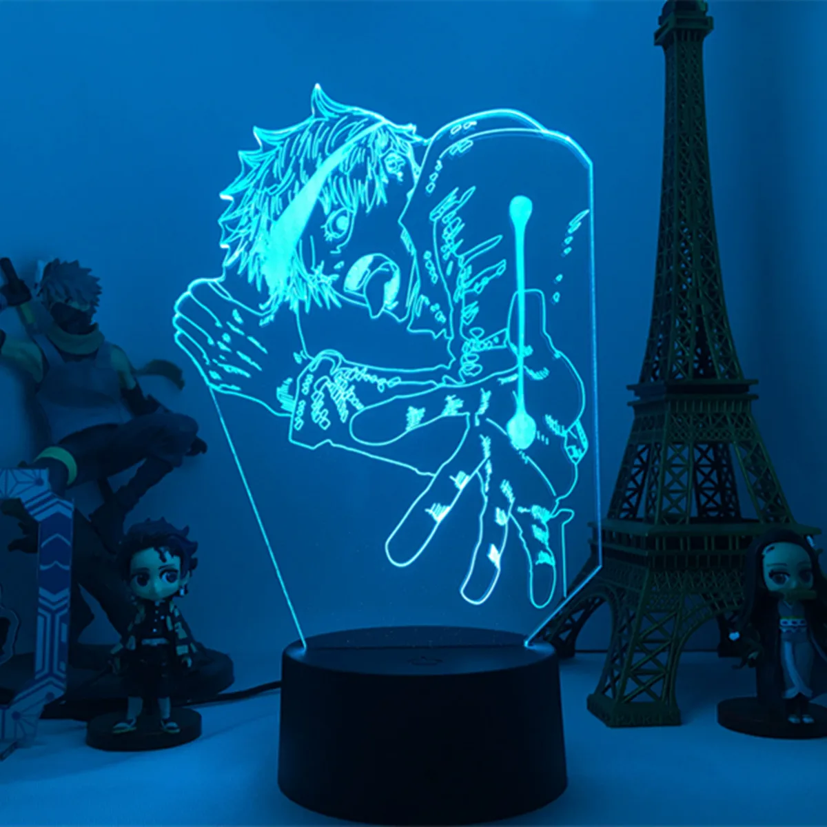 

Аниме лампа юютсу Kaisen Gojo Satoru фигурка для детской спальни Декор Светильник манга крутой подарок для ребенка настольная лампа 3D светильник