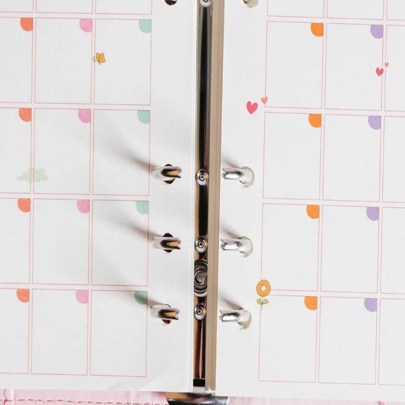 Kawaii аксессуары для ноутбуков A5 A6 планировщик иннеров наполнителя 6 отверстий