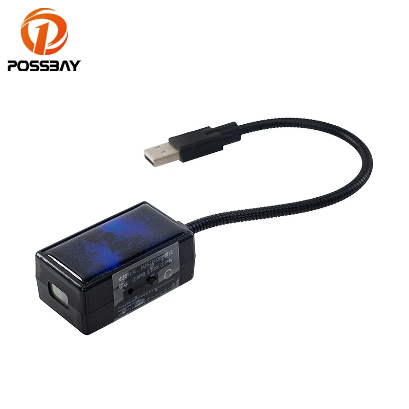 

POSSBAY Car USB Star Ceiling Light Auto Decoration Night Lamp LED Starry Laser Atmosphere Ambient Multiple Lighting Effects
