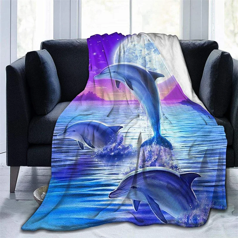 

Плед-одеяло с 3D-принтом дельфина навахо, суперудобное нордическое одеяло Manta Sonic