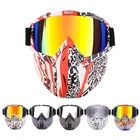 Мотоциклетные очки, лыжные очки, очки для мотокросса, съемные очки Halley, УФ-защита, маска для сноуборда с фильтром для рта