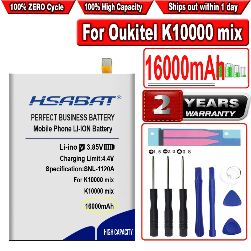 

HSABAT 16000mAh Battery for Oukitel K10000 mix