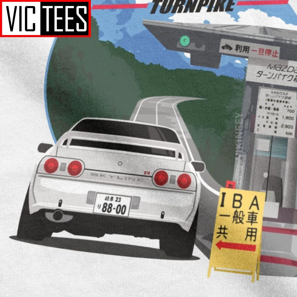 Мужская футболка Hakone Skyline R32 GTR винтажная хлопковая Initial D JDM мужские классические