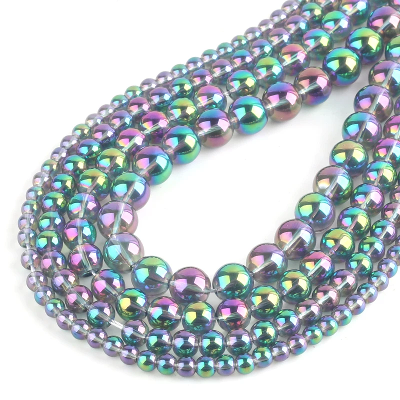 Многоцветные Кристальные бусины AB полированные Австрийские хрустальные с