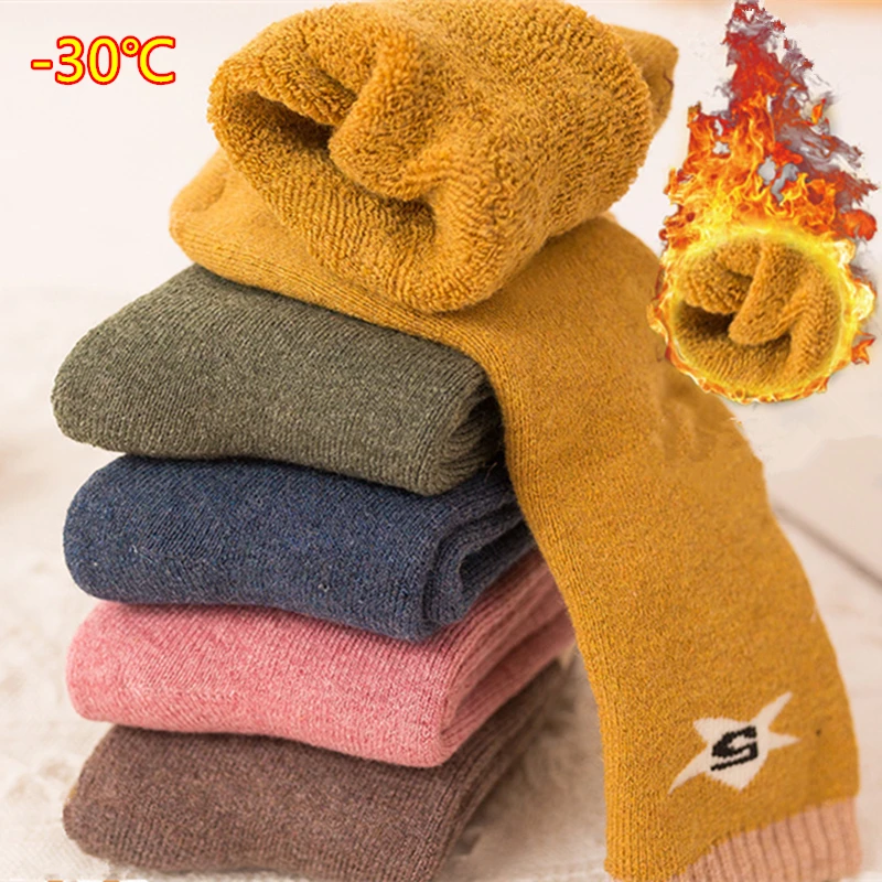 

2020 New Winter Kids Socks Cute Baby Girls Boys Socks Christmas Warm Toddler Thicken Children Cartoon Anime Sock For Boy Girl