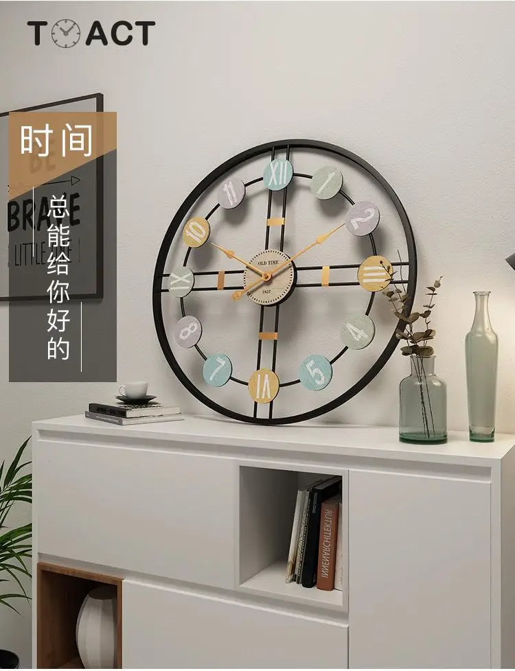 Настенные часы 3D в скандинавском стиле металлические римские цифры сделай сам