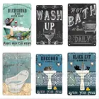 Такса, Черный кот, вокальная собака, металлический жестяной знак, туалет, ванная комната, бар, Настенный декор, туалет, железная пластина, рекламный щит, украшение для дома 20*30 см