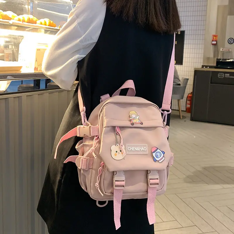 Новинка 2021, распродажа, маленький женский рюкзак, школьная сумка для девочек, водонепроницаемый нейлоновый Модный японский Повседневный Же...