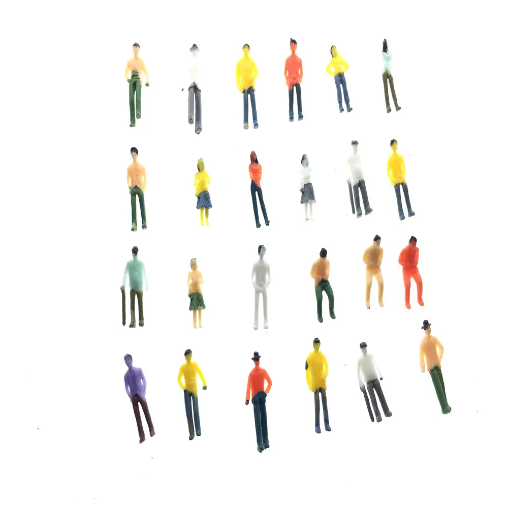 100 шт. масштабная модель цветная фигурка игрушки архитектура миниатюрные