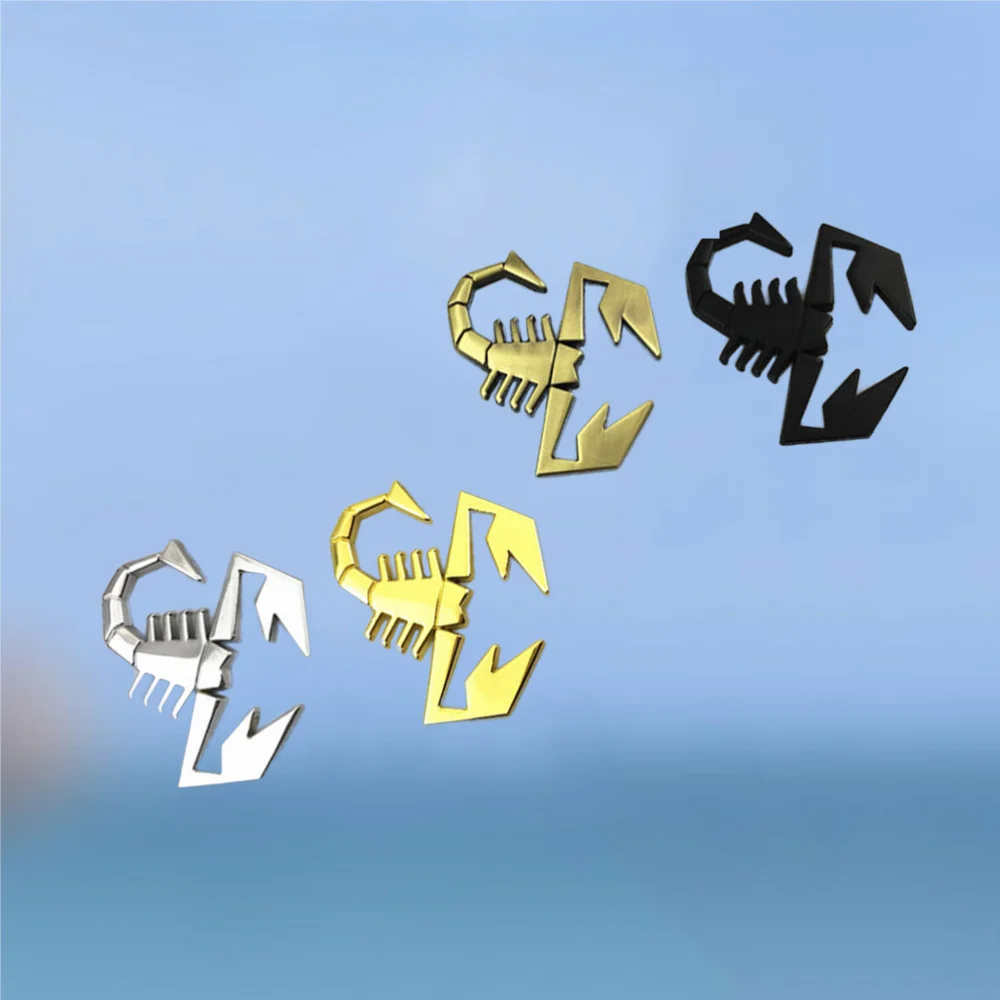 

4pcs Metal Scorpion Shape Car Auto Exterior Decor Sticker Adhesive Decal