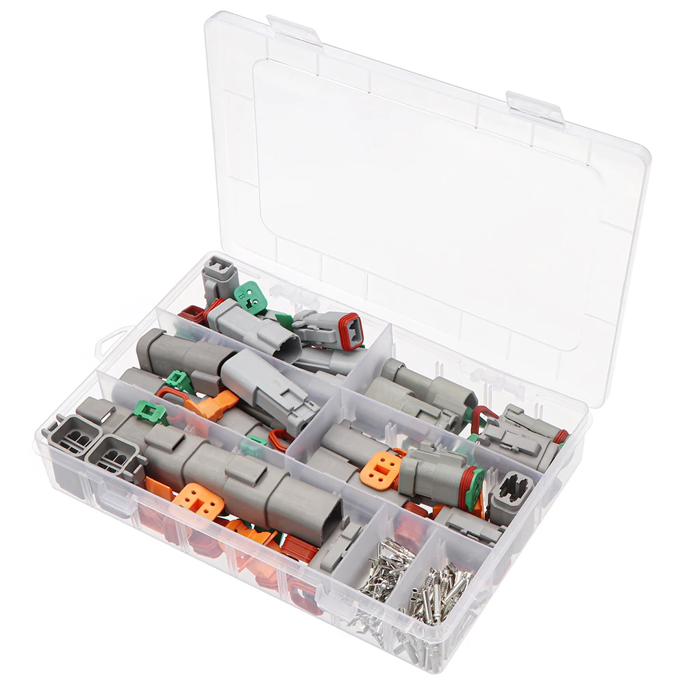 

185pcs Deutsch DT series Waterproof Wire Automotive Connector Kit DT06-2/3/4/6S DT04-2/3/4/6P Sealed Plug for car Motor