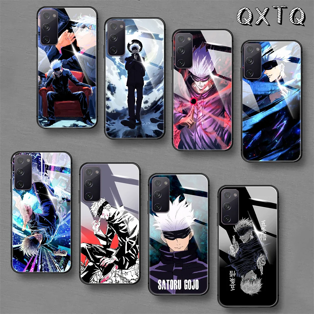 

Jujutsu Kaisen Satoru Gojo Tempered Glass Phone Case For Samsung Galaxy Note S 8 9 10 20 21 E Plus Ultra M 31 51 FE Cover Cell