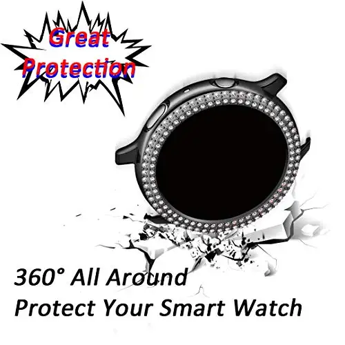 Diamond case for Samsung galaxy watch active 2 1 40 44mm Galaxy Watch active bumper Protector Full coverage Screen Protection