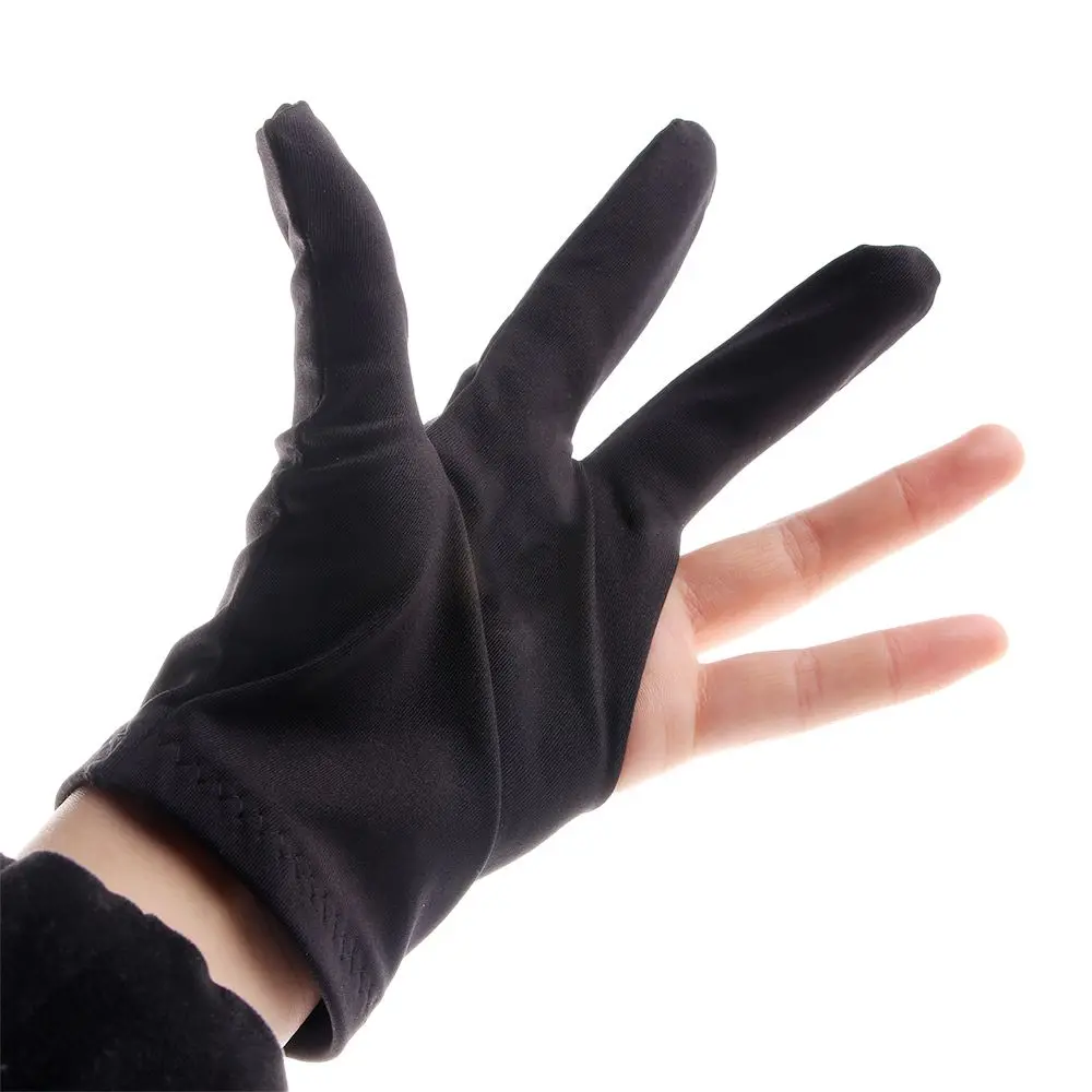 

Biliardo Smooth Left Hand Printed Lycra Fabrics Gloves Three Finger Separate-finger Glove Billiard Accessories