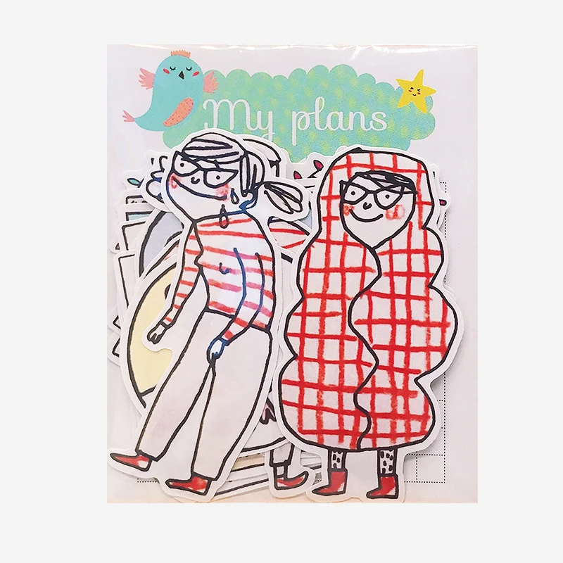 23 шт./упак. мультфильм Забавная девушка декоративные наклейки DIY наклейки для дневника Скрапбукинг Стикеры для альбомов