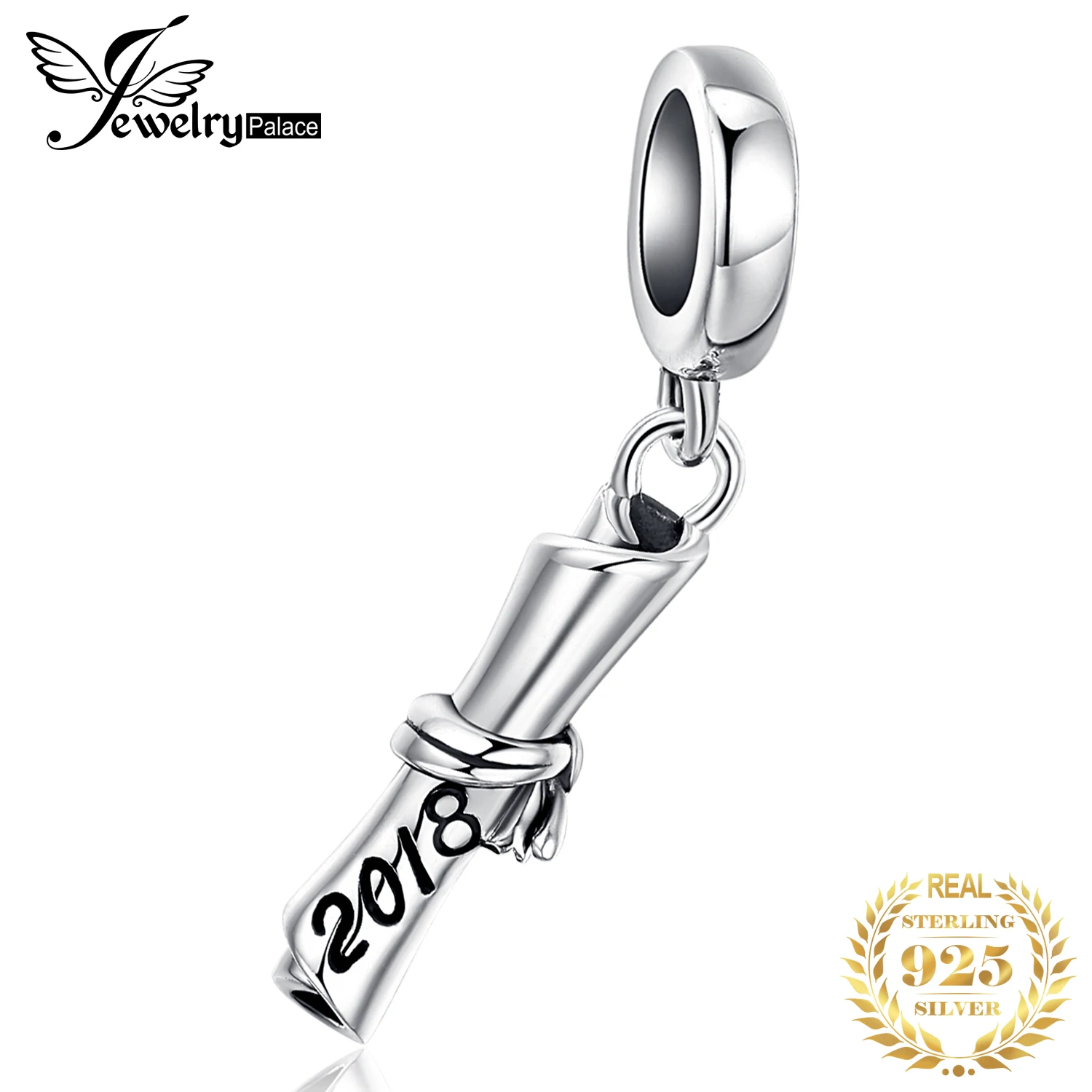JewelryPalace 925 пробы серебро 2018 Выпускной степень диплом прокрутки Шарм Новая горячая