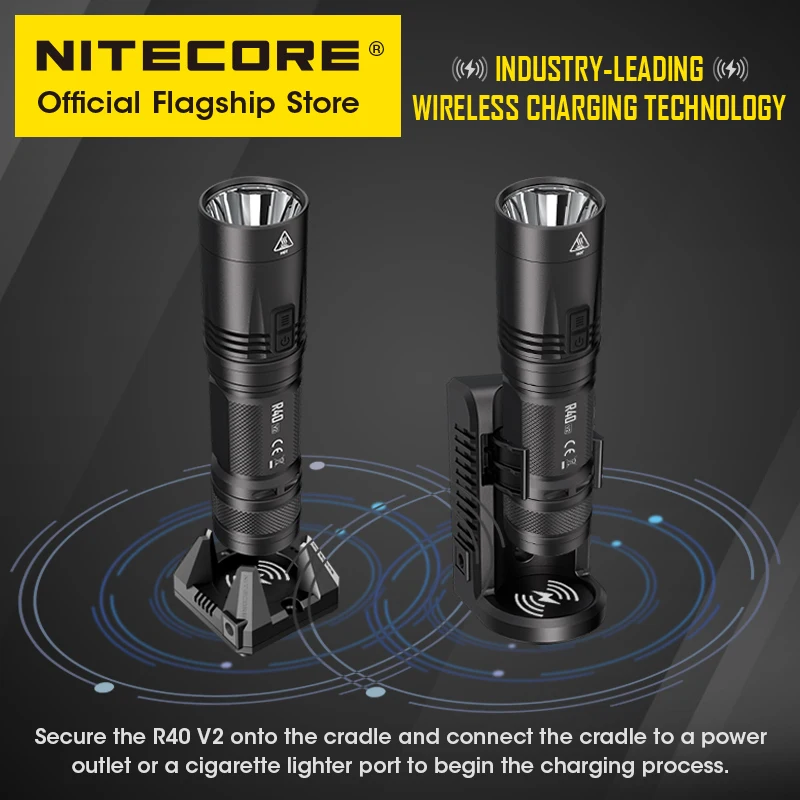 Перезаряжаемая светодиодсветильник вспышка NITECORE R40 V2 мощный фонарь дальнего