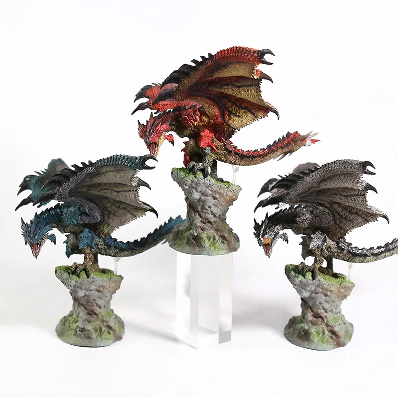 

Monster Hunter World Red Sliver Azure Rathalos Nergigante Statue PVC Figure Collectible Model Toy