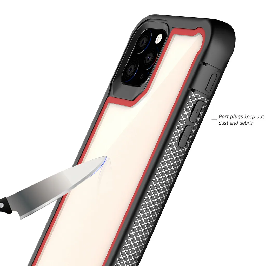 Гибридный сверхпрочный чехол для iPhone 11 Pro Max 2020 ударопрочная прозрачная задняя