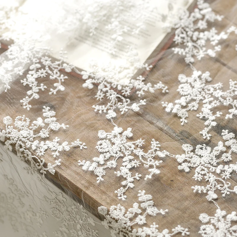 Сетчатая Ткань Черная кружевная ткань с вышивкой свадебное платье занавеска