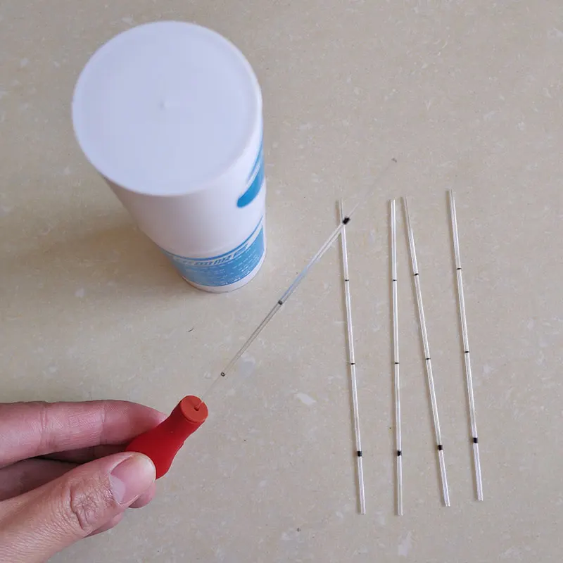 60/80ul одноразовый стеклянный микрососудистый сбор крови в комплекте с 1 резиновой