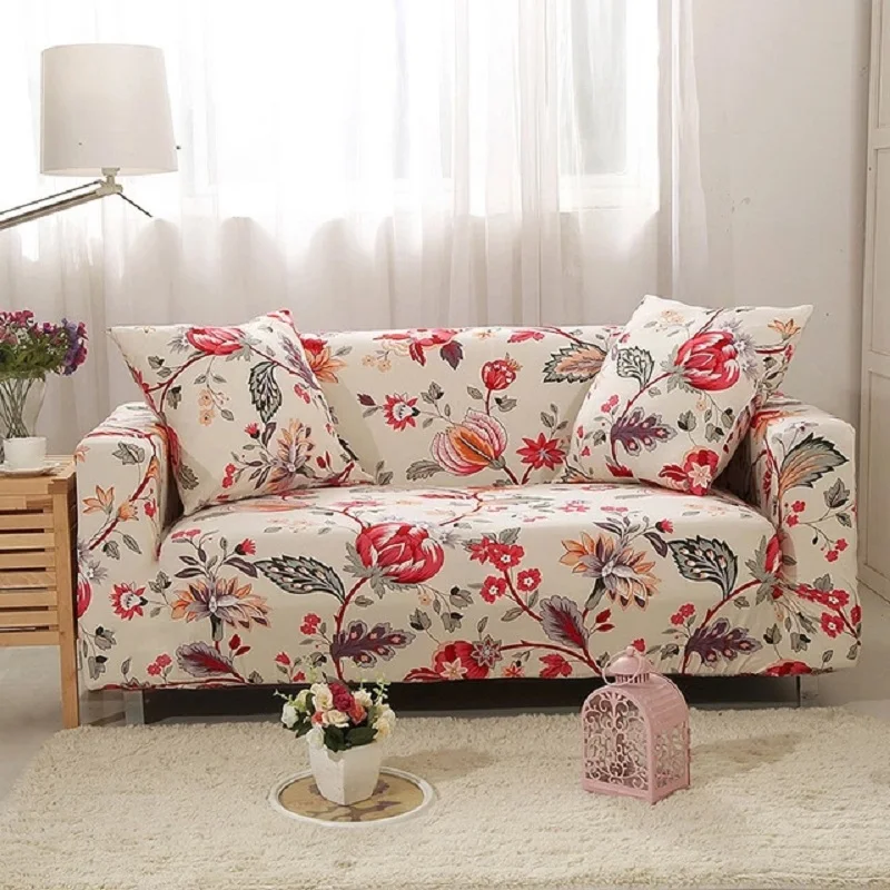 Floral Sofa Cover Slipcovers Elastic Stretch Tight Wrap All-inclusive Couch Towel Furniture Protector 1/2/3/4 Seater | Дом и сад