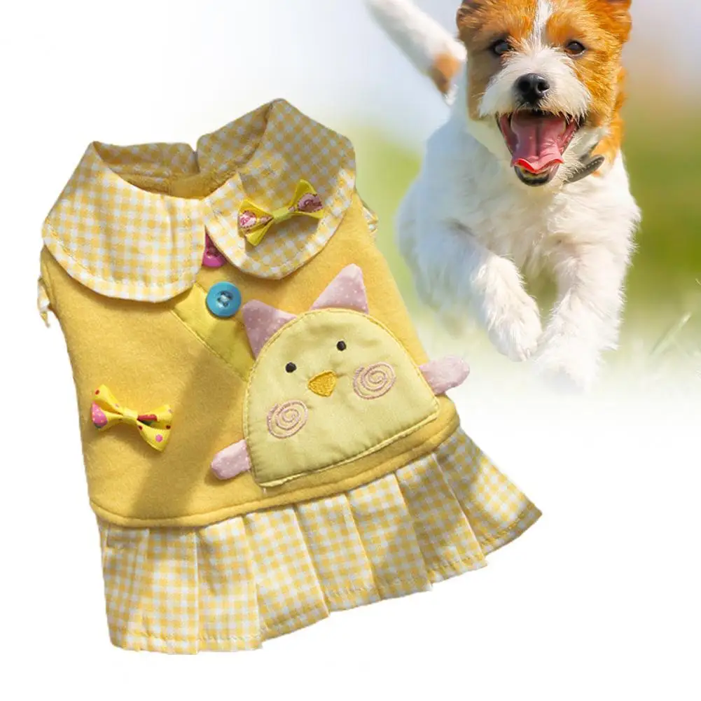 

Котенок Кофты для щенков, милая повседневная одежда для теплый домашних животных на весну осень-зима маленький желтый узор