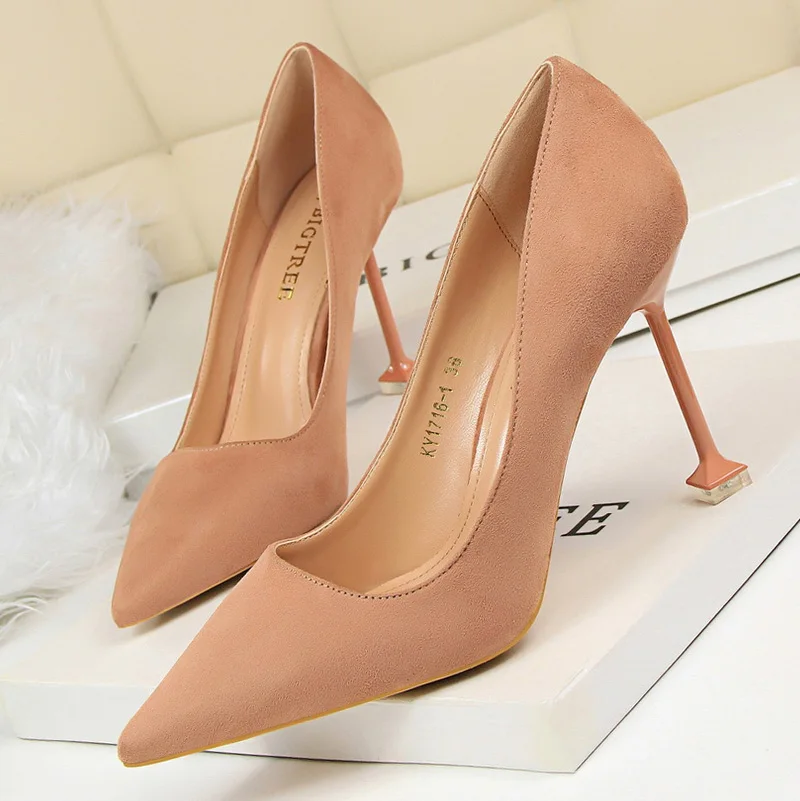 Сексуальные женские туфли на высоком каблуке серый бежевый фиолетовый свадебные