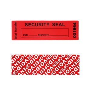 Red Adhesive labels Tamper Proof Stickers/Seals Warranty Void Seal
Label sticker with Unique Serial Number High Security Label