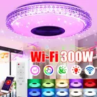 Светодиодный потолочный светильник, 300 Вт, Wi-Fi, RGB, дистанционное управление через приложение, bluetooth, музыка, умный потолочный светильник для дома, поддержка Alexa goGoogle HomeTmall Elf