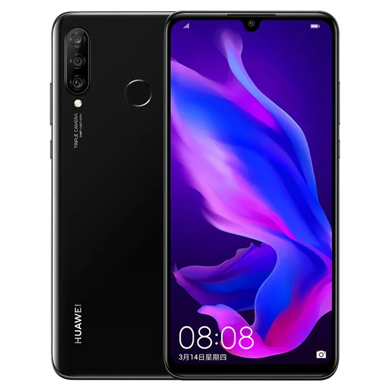 Глобальная прошивка HuaWei Nova/4e P30 Lite Android телефон 6 15 &quotIPS полный экран 32.0MP 4 камеры