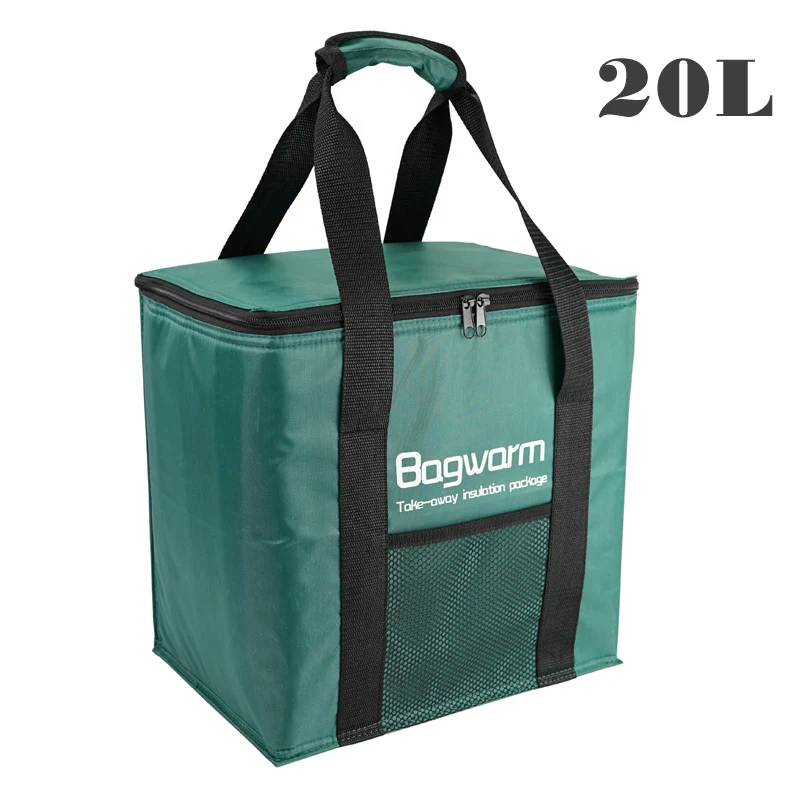 Dark green Бренд 20L Складная утолщенная алюминиевая фольга термальная пищевая портативная качественная сумка-холодильник - Цвет: Dark green