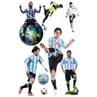 Настенные 3d наклейки с изображением футбольной звезды, виниловые наклейки на стену, украшение для детской комнаты, клуба, спортивный постер, обои-пазлы 90*60 см