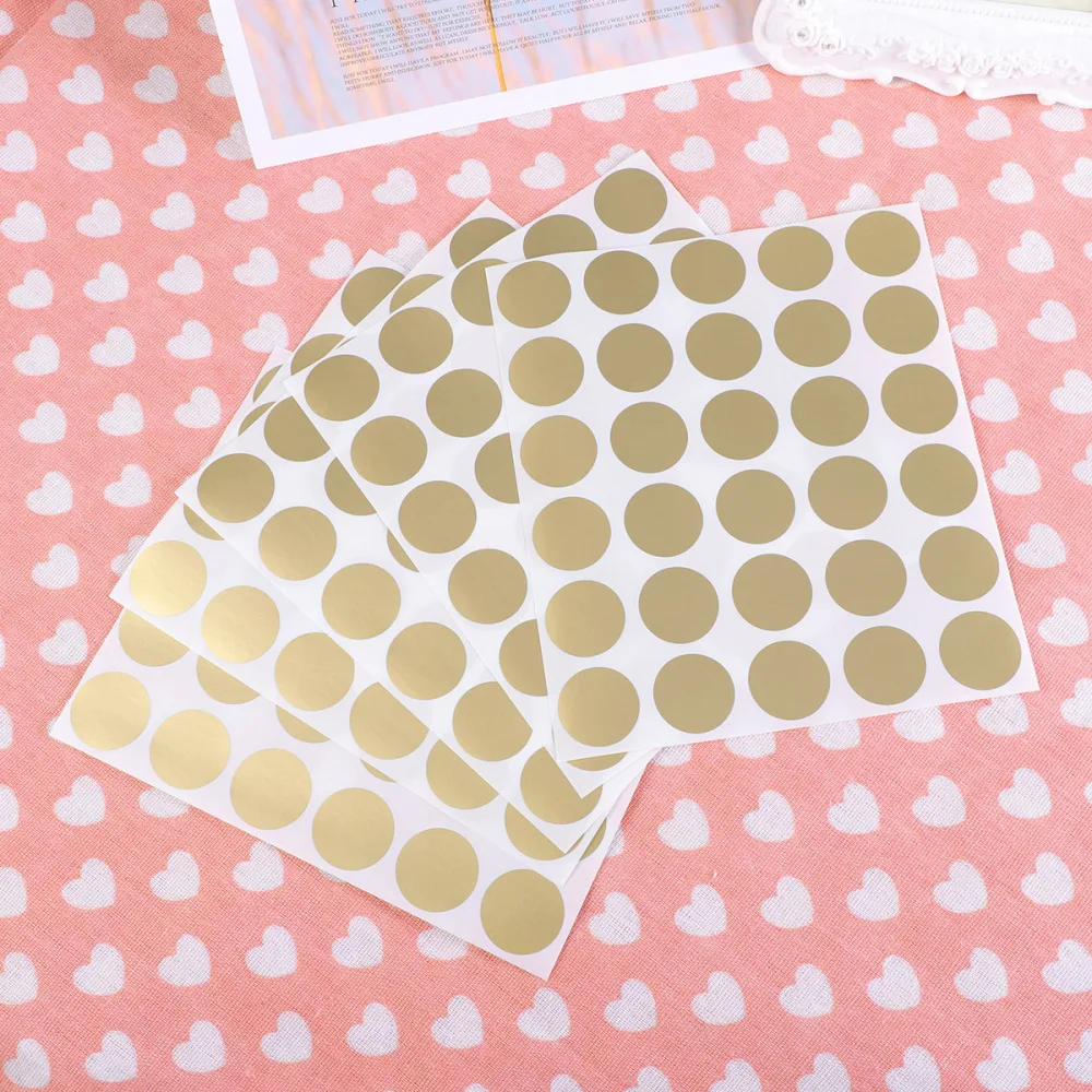 

5Pcs Scratch off Stickers Self Peel Stick DIY Labels for Leaving A Message Surprise and Gift Notes(Golden)