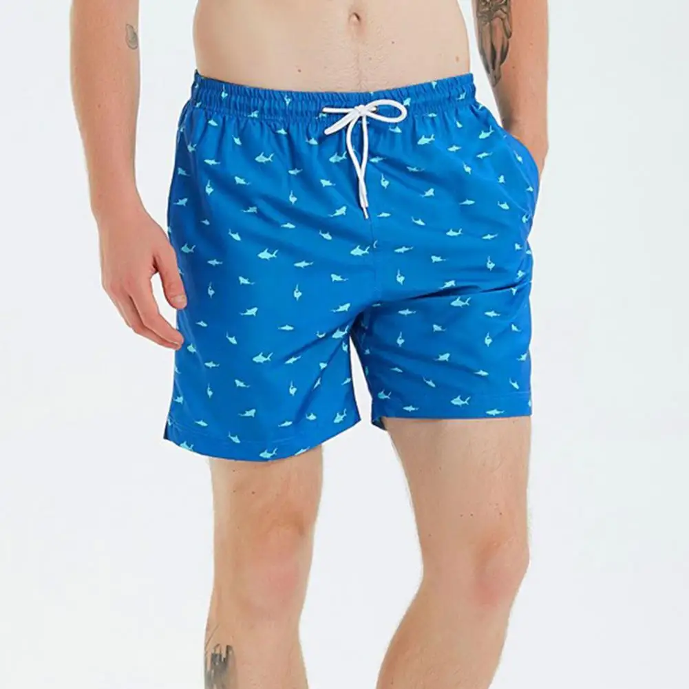 

Beach Shorts Men Shorts Beach Short pants casual pants Quick Dry Shark Print Casual Men Drawstring Loose Shorts for Swimming