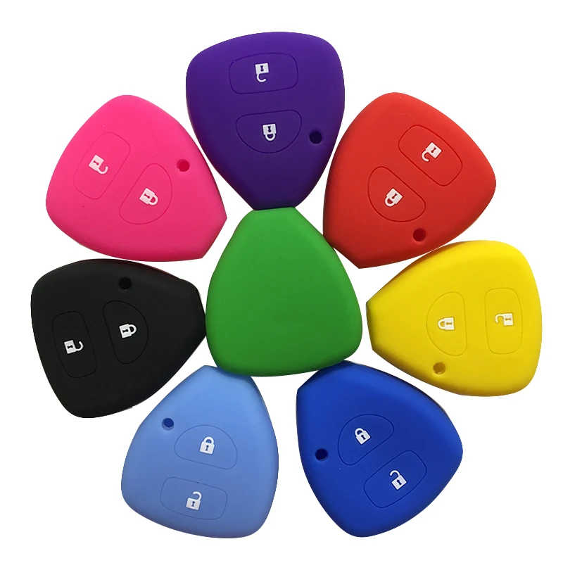 

Чехол-накладка для ключей Toyota Rav4, Corolla, Vitz, Porte Hilux, Auris, Vios, Camry, Pardo, 2 кнопки, автомобильные аксессуары