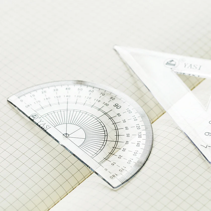 Новая пластиковая линейка pp транспортир студентов математическая Геометрия