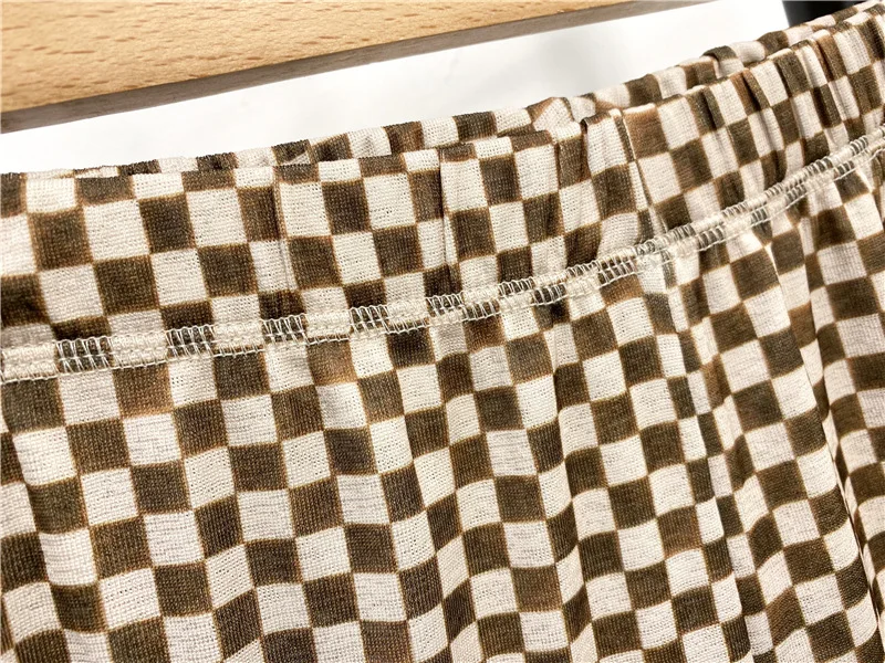 

Early Autumn Women's Straight Trousers Plaid High Waist 2020 New Long Pants